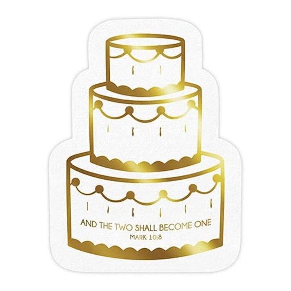 Paper Napkins Wedding Cake Shaped lot of 2 packs of 20 / 40 total Religious